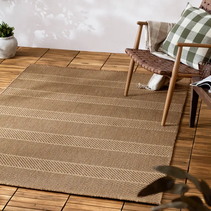 Pentle Jute Effect Indoor/Outdoor Rug Natural 1