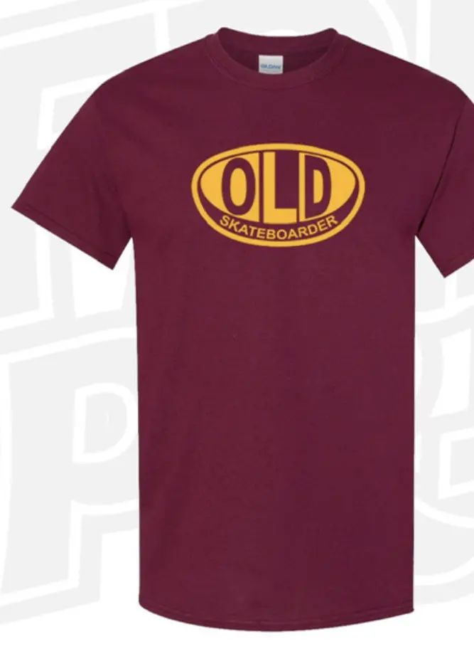 Pro Skate Full Front Old T-Shirt - Maroon 1