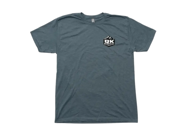 QuietKat Mountain Logo T-Shirt in Indigo – Cotton Blend Tee