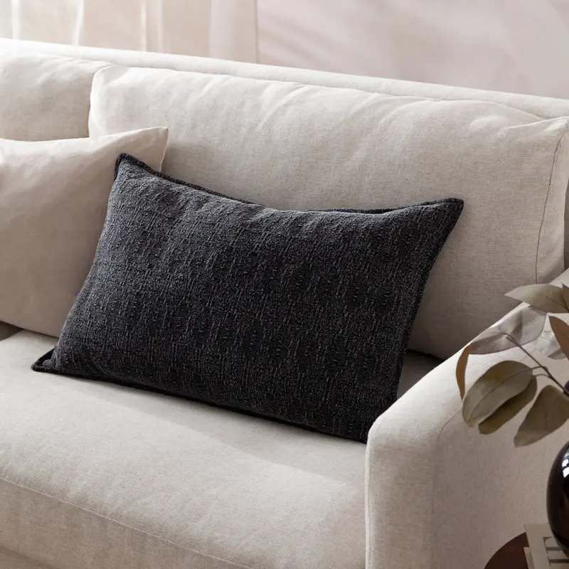 Ramas Jacquard Cushion Black 1