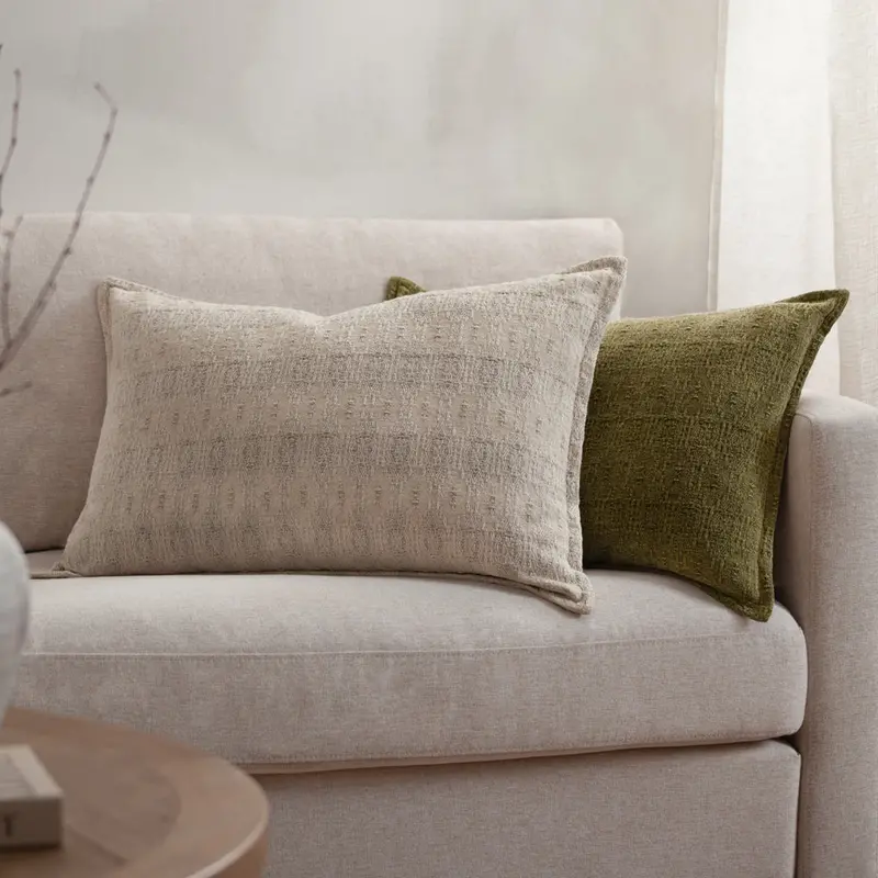 Ramas Jacquard Cushion Chalk 1