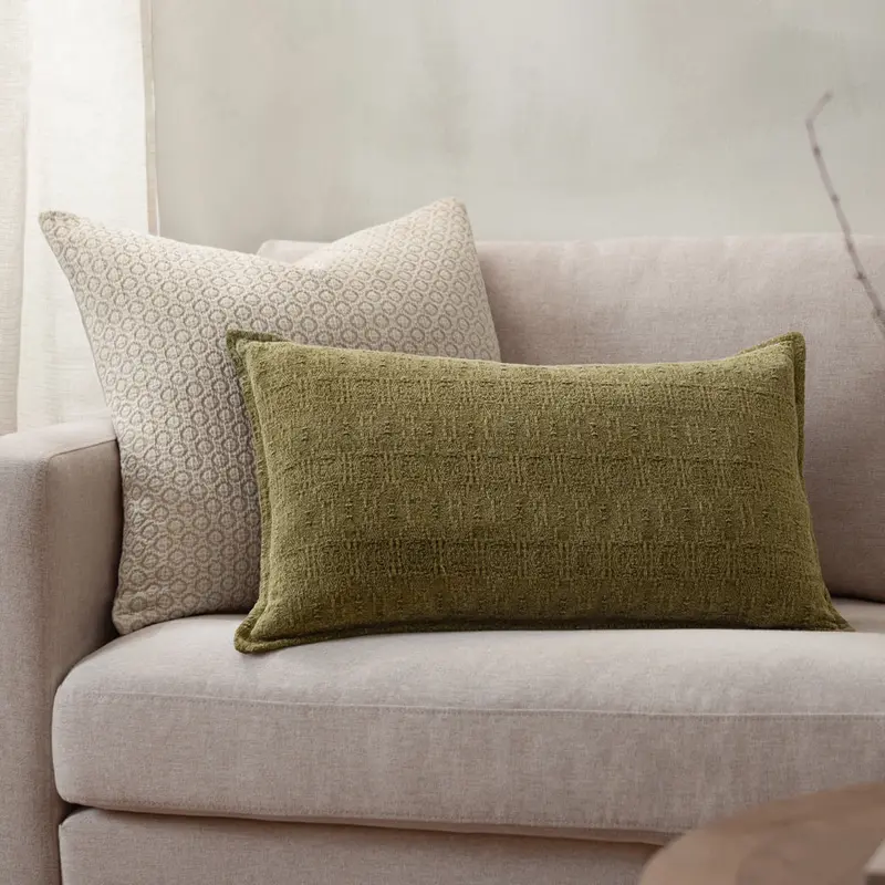 Ramas Jacquard Cushion Green 1