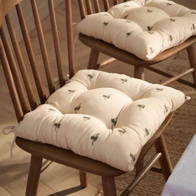 Ramble Bumble Bee 2 Pack Cotton Slub Seat Pads Natural 1