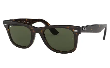Ray-Ban Wayfarer Rb2140 Polarized Sunglasses - Tortoise/Crystal Green 1