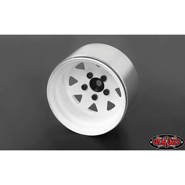 Rc4wd 5 Lug Deep Dish Wagon 1.9" Steel Stamped Beadlock Wheels (White) 1