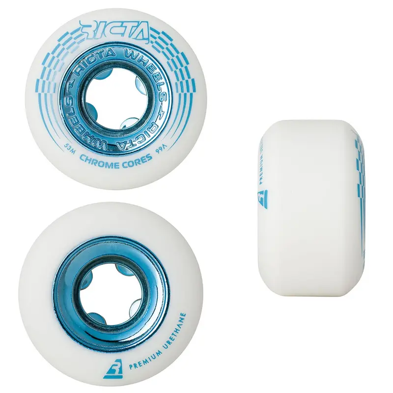 Ricta Chrome Core 99A Wheels - Wht/Teal 1