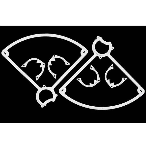 Rpm Dyeable White Front Prop Guards For The Dromida Vista & Ominus 1