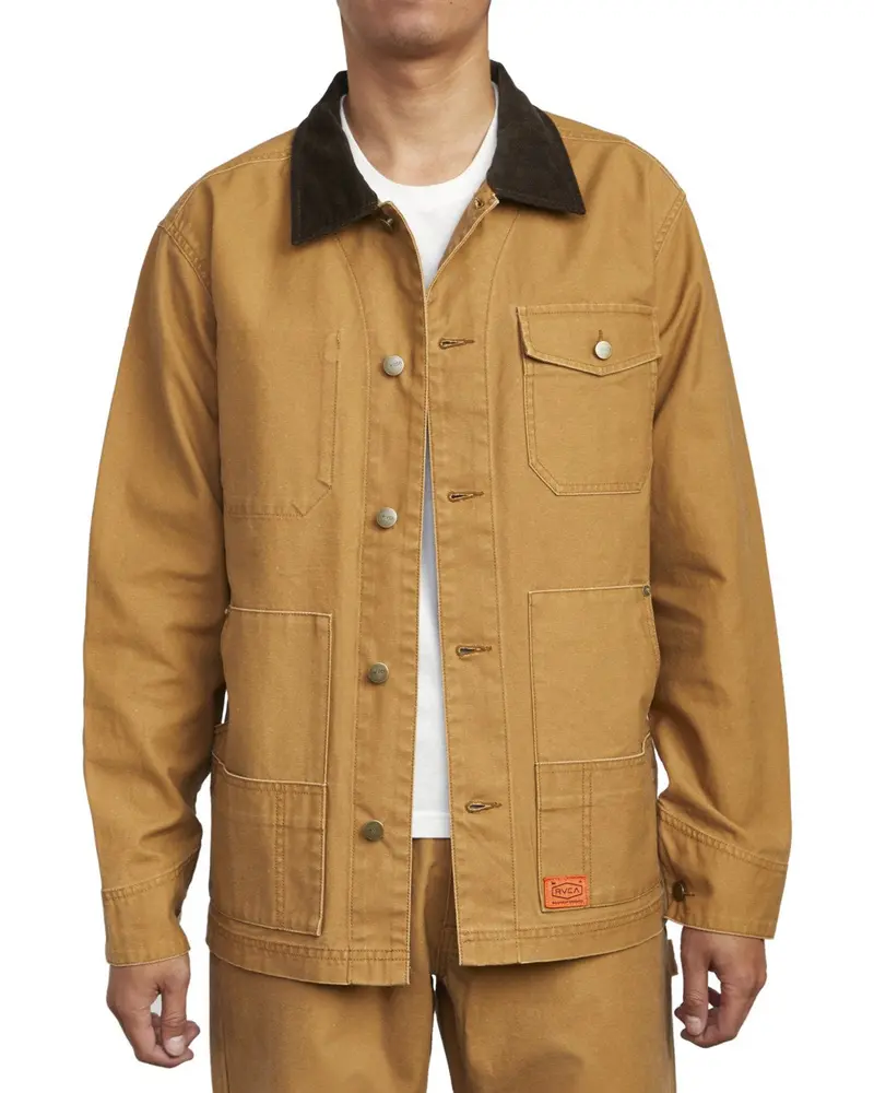 Rvca Chainmail Chore Jacket - Camel 1