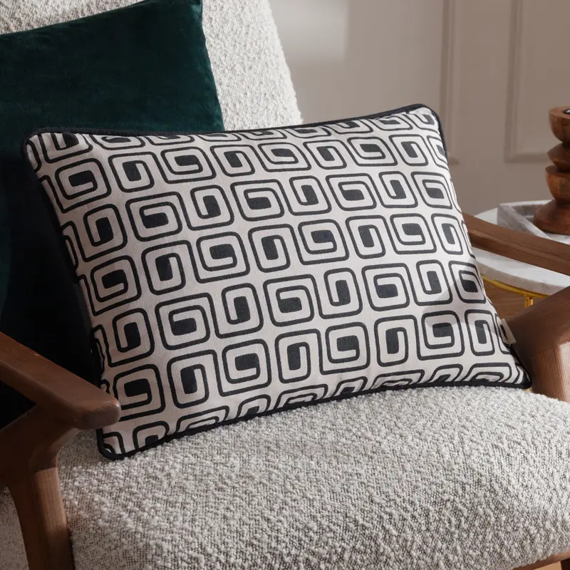Safara Printed Cushion Black 1