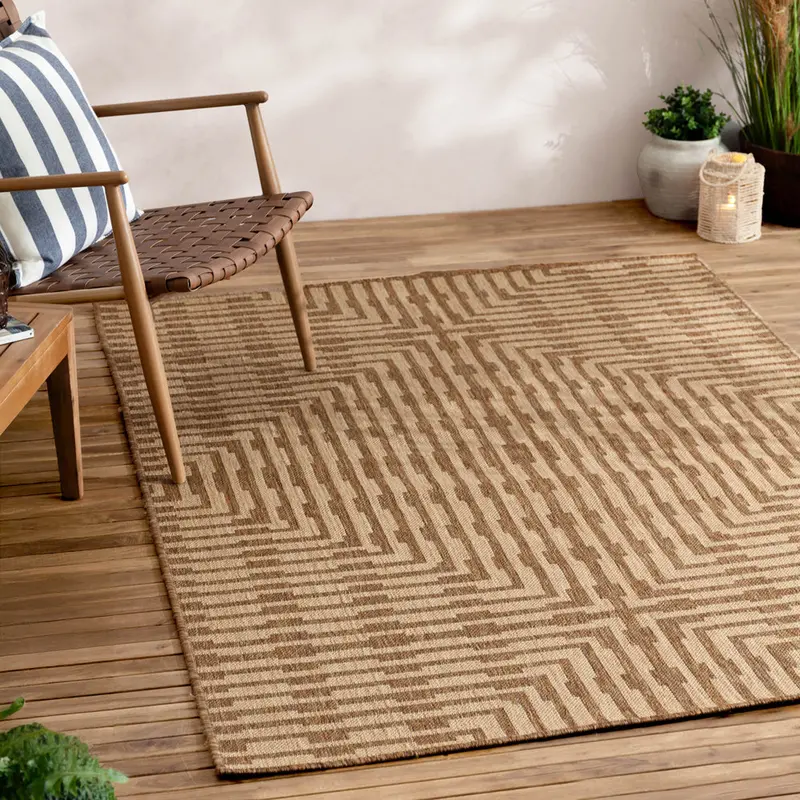 Sandown Jute Effect Indoor/Outdoor Rug Natural 1