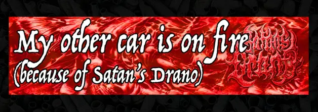 Satan's Drano Bumper Sticker 1