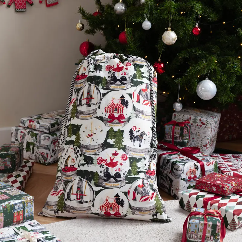 Showtime Printed Velvet Xmas Sack Multicolour 1