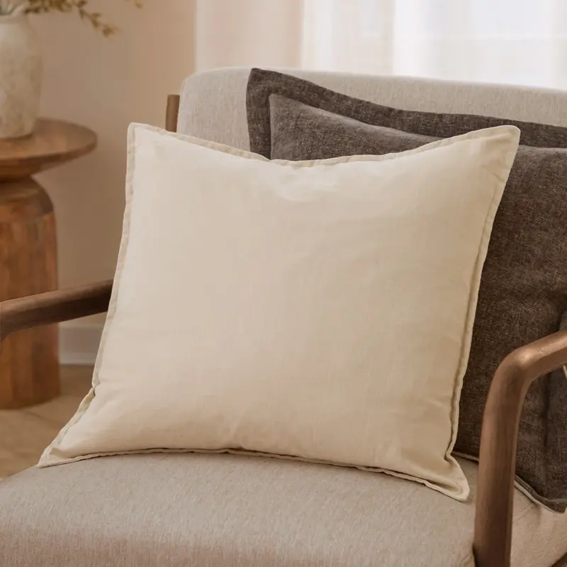 Slub Cotton Cushion Linen 1
