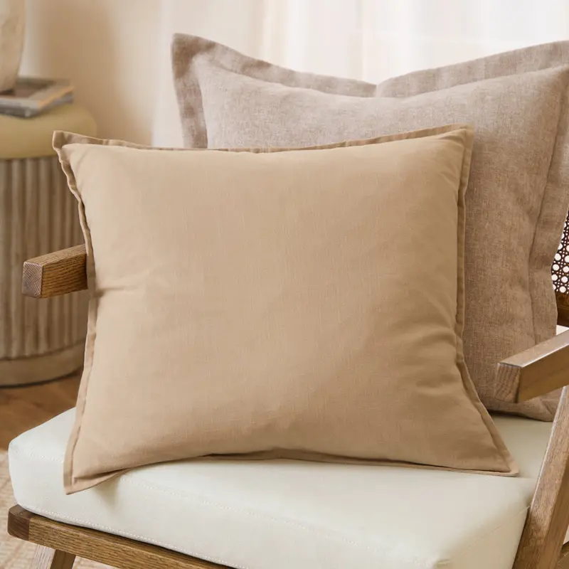 Slub Cotton Cushion Natural 1