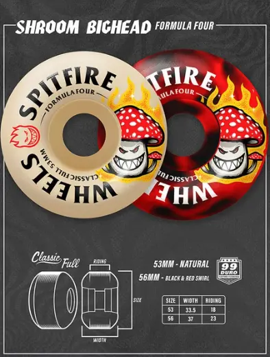 Spitfire F4 99D Shroom Bighead Classic Full Wheels 1