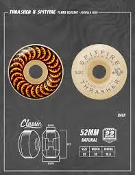 Spitfire X Thrasher F4 99D Classic Flame Classic Wheels 1
