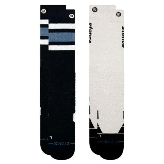 Stance Speed Mid Poly Snow 2 Pack Sock - Black 1