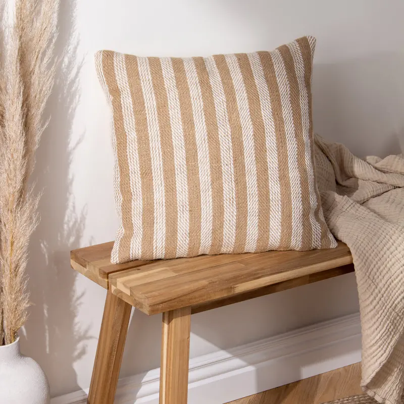 Strata Stripe Cushion Natural 1