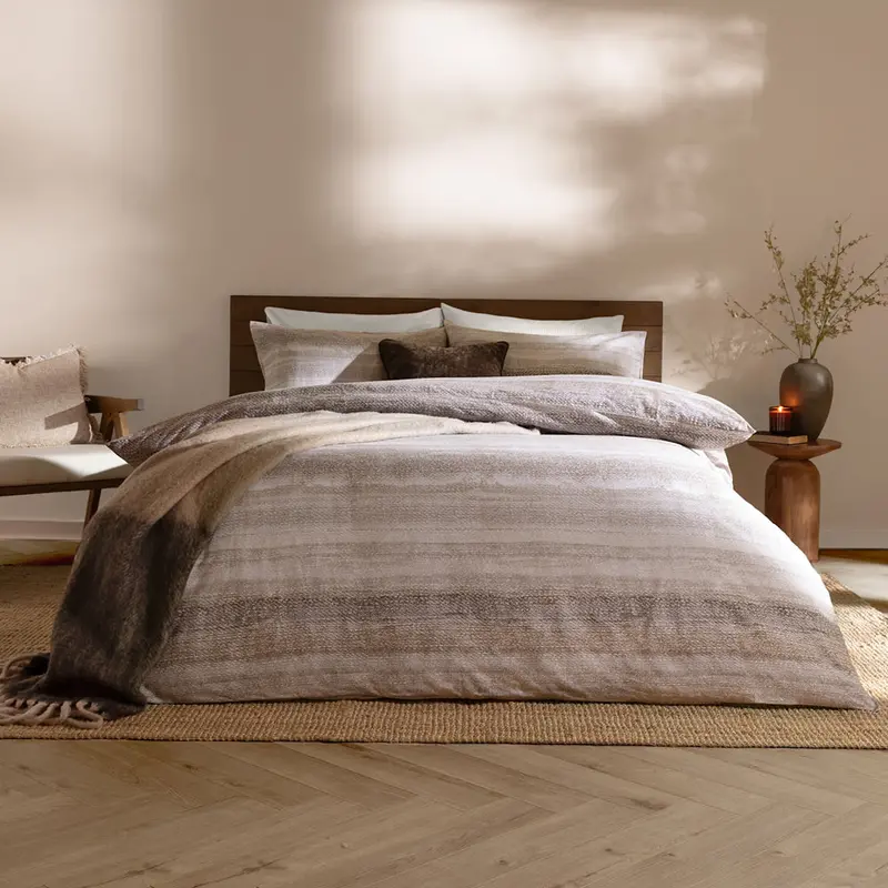 Swift Brushed Cotton Duvet Cover Set Natural 1