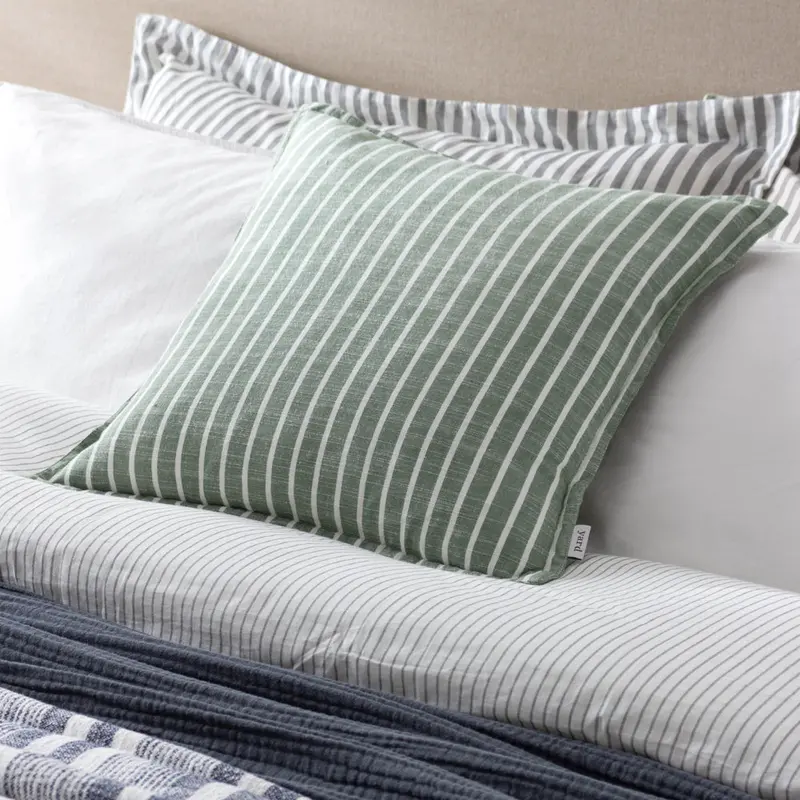 Tala Stripe Reversible Cushion Eucalyptus 1