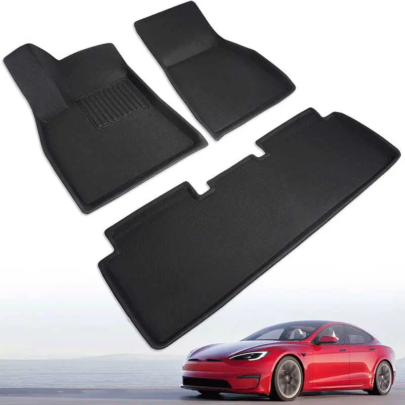 Taptes Floor Mats For Tesla Model S 2015-2019, Premium All Weather Waterproof Floor Liners 1