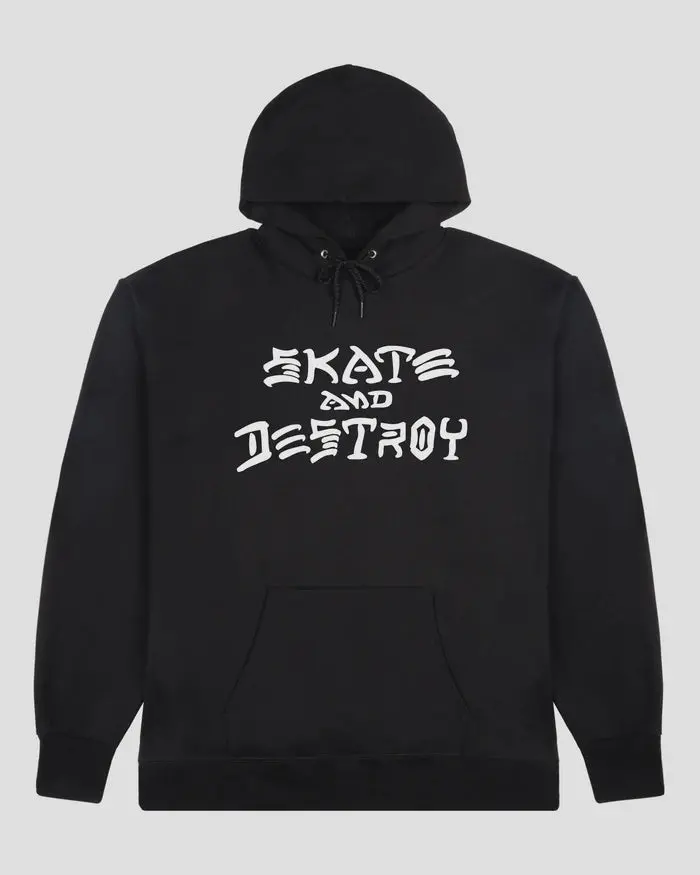 Thrasher Skate & Destroy Hooded Sweater - Black 1