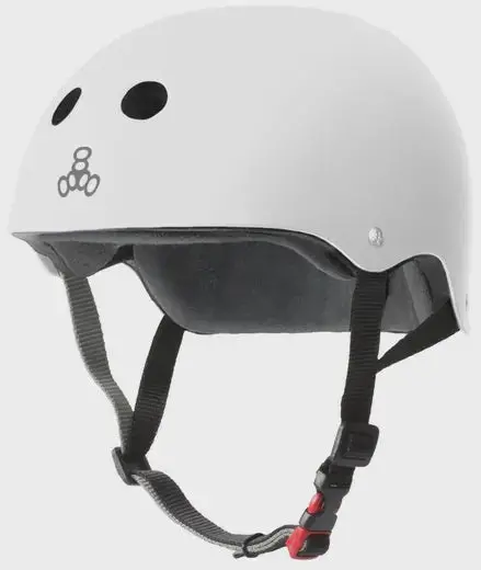 Triple 8 Certified Sweatsaver Helmet - Matte White 1