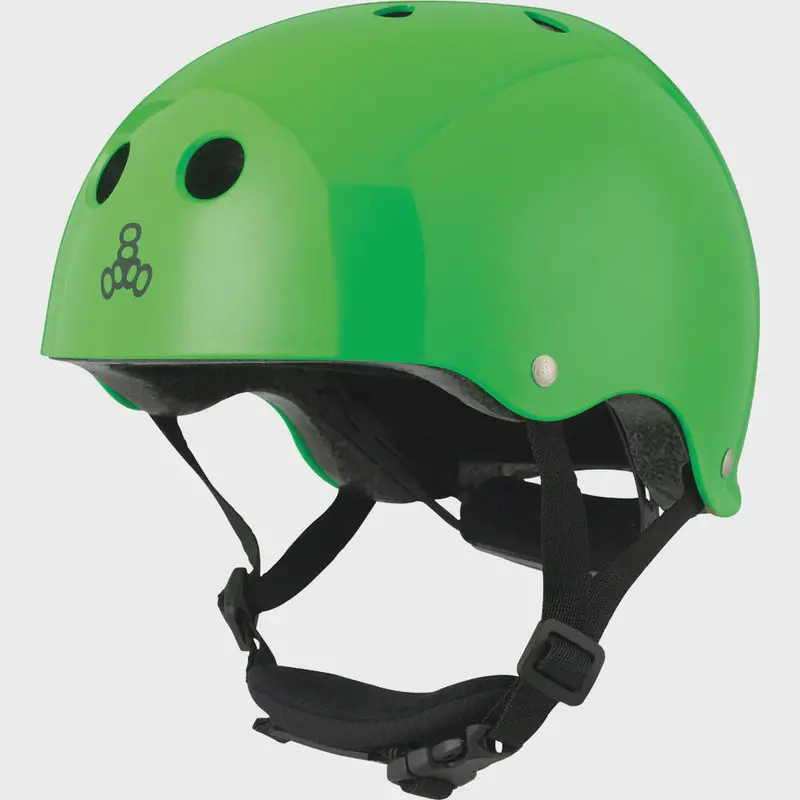 Triple 8 Lil 8 Dual Certified Helmet W/Eps - Neon Green Gloss 1