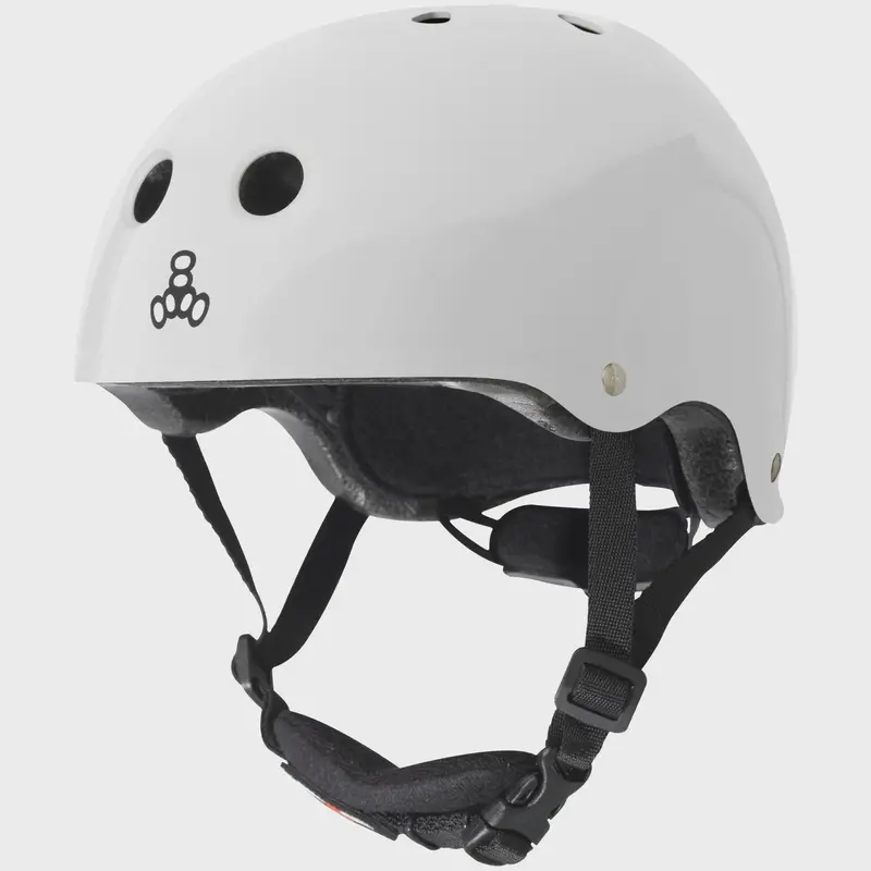 Triple 8 Lil 8 Dual Certified Helmet W/Eps - White Gloss 1