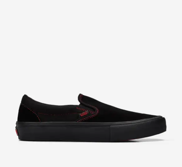 Vans Skate Slip-On Shoe - Black/Black/Red 1