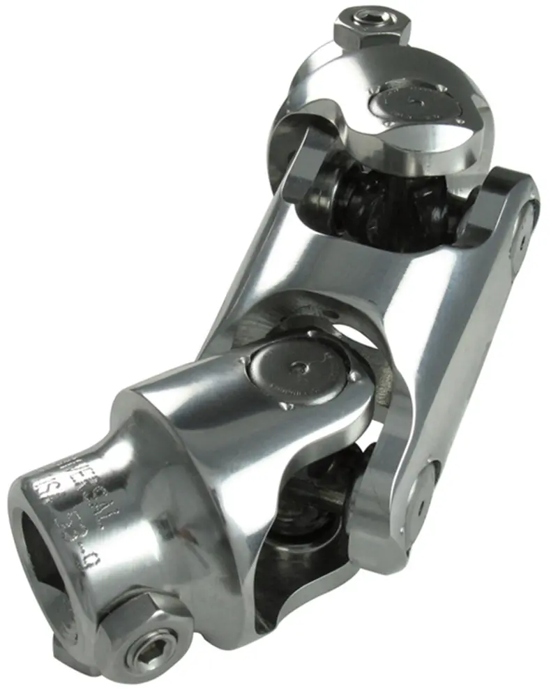 Borgeson Double Universal Steering Joint – Polished Stainless Steel, 1"-48 To 3/4" Double-D 1