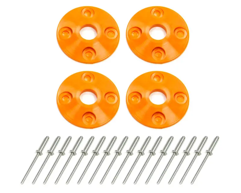 Dominator Race Products 1202-Or Orange Plastic Scuff Plate Kit (4-Pack) 1