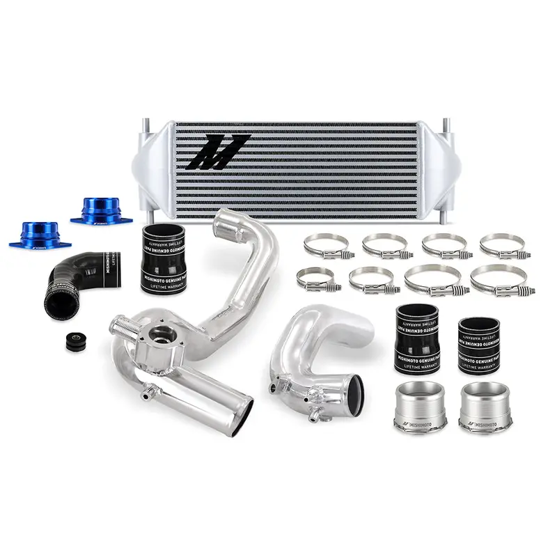 Mishimoto Performance Intercooler Kit For 2021+ Ford Bronco 2.3L – Silver Core, Polished Pipes 1