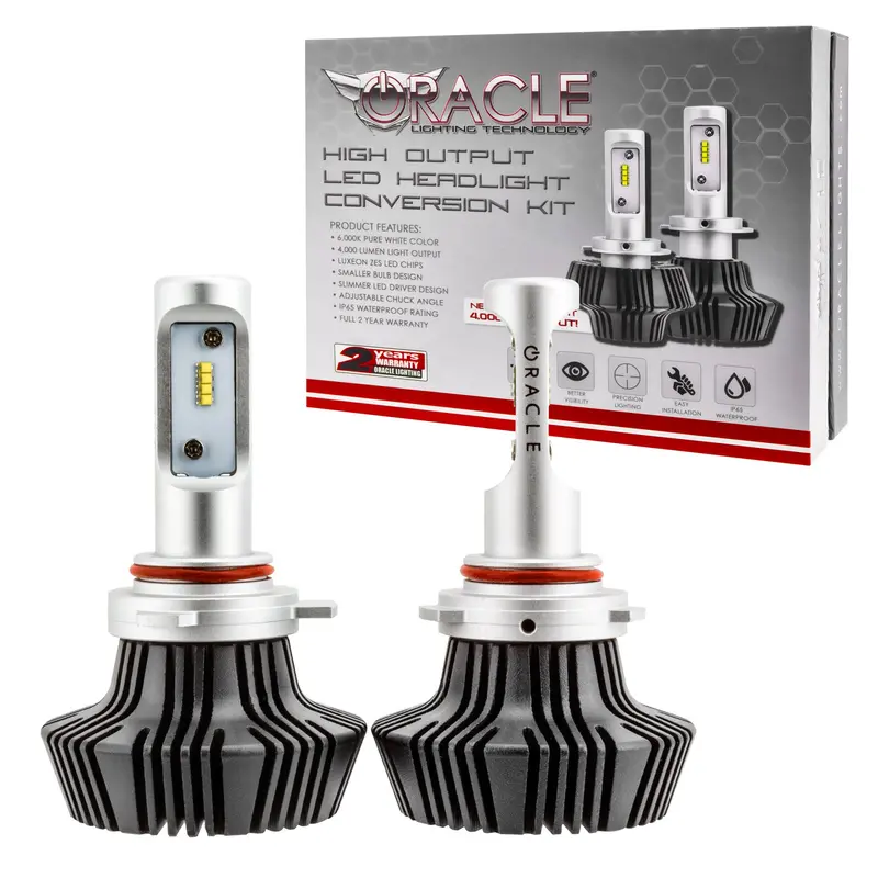 Oracle Lighting 5242-001 High-Output Led Headlight Bulbs – 9012 Base, 4,000+ Lumens Per Pair 1