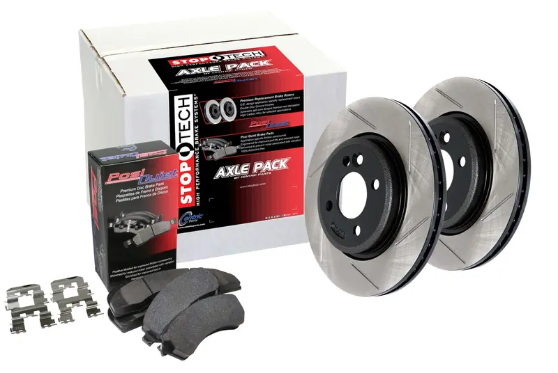 Stoptech 937.61523 Street Axle Pack — Slotted Rear Brake Kit For Daily Driving And Track Use 1