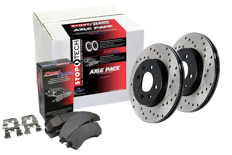 Stoptech 939.51006 Stoptech Street Axle Pack; Drilled; Front Brake Kit 1