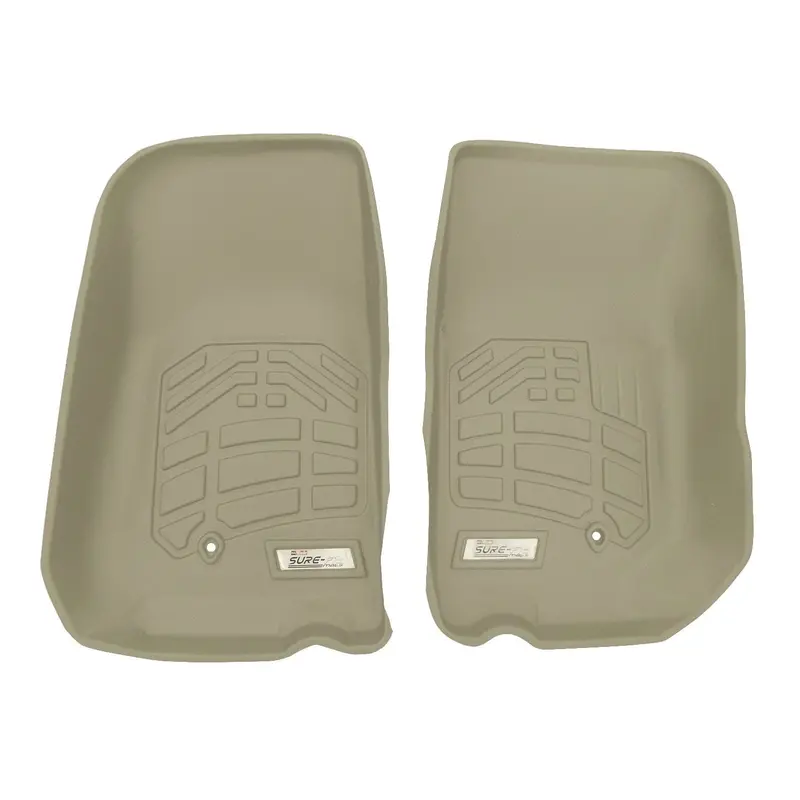 Westin 72-130034 Sure-Fit Floor Liner; Tan; Front; 2 Pc.; 1